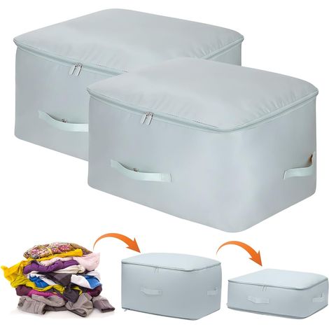 2er-pack Auto-kompressionsorganisatoren, 54 X 42 X 30 Cm Und 54 X 42 X 50 Cm, Kofferraumorganisator, Auto-kompressionsorganisator, Komprimierbarer Autosack