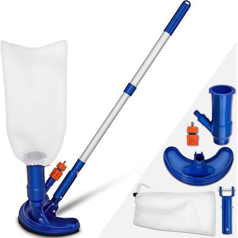 Kit Pour Piscine 6 Pièces – Télescopique + Aspirateur + Filet À Feuilles + Écumeuse – Bassins / Fontaines
