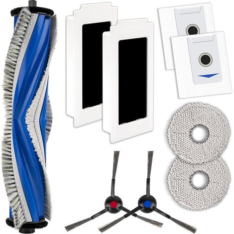 9 Teile M12 Pro+ Ersatzteile Für Saugroboter Ecovacs Deebot T30 Omni T30 Pro Omni Yeedi M12 Pro+ 1 Hauptbürste, 2 Seitenbürsten, 2 Hepa-filter, 2 Staubbeutel, 2 Wischpads