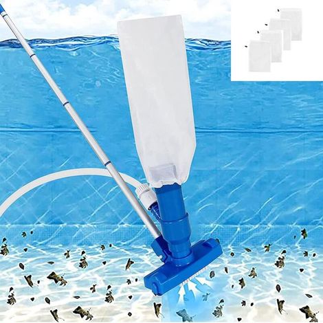 Poolstaubsauger Für Aufstellpools, Manueller Tragbarer Reiniger Mit Ausziehbarem Edelstahlgriff Für Teiche