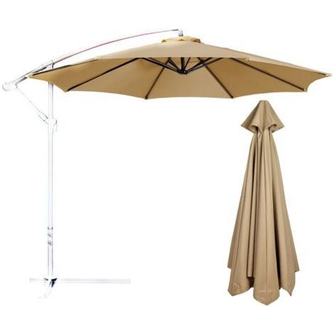 Sonnenschirmhülle 270 Cm, Wasserdichtes Und Uv-beständiges Polyester, Passend Für Sonnenschirme Mit 8 Streben, Braun