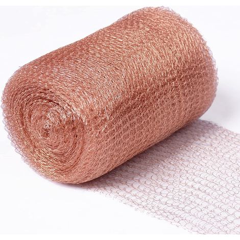 Kupfergewebe Zur Bekämpfung Von Schädlingen, 5in X 33ft Reines Kupfergewebe, Doppellagiges Kupfergewebe Zur Abwehr Von Schnecken Und Nacktschnecken, Lochblockierung