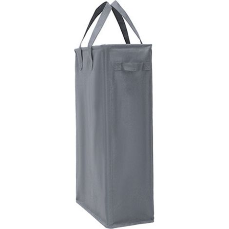 45l Wäschekorb Mit Griffen (dunkelgrau), Faltbarer, Schlanker Wäschekorb Aus Oxford-gewebe, Rechteckiger Aufbewahrungskorb Für Badezimmer 39x19x60cm