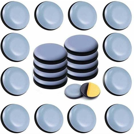 24 Stück Teflon-möbelfilzgleiter 20 Mm (rund) – Möbelgleitpads – Ptfe-gleiter Für Möbel Aus Teflon, Selbstklebend – Möbelfilz Für Stühle, Sofas, Schreibtische Und Tische