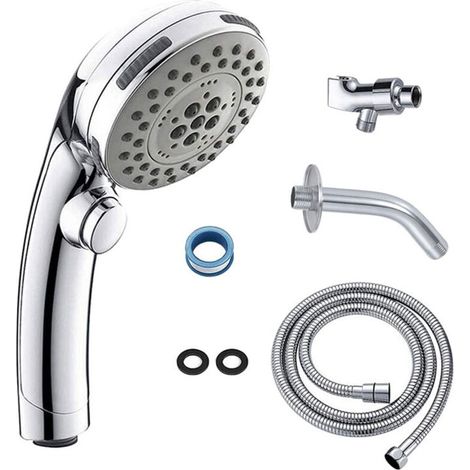 Chromed Handbrause Mit 5 Strahlarten, Antikalk-handduschbrause Und Universalhalterung