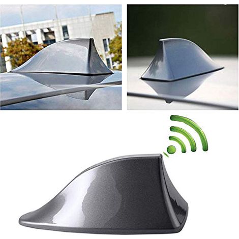 Universal-antenne Für Autos, Haifischflossen-antenne Mit Fm/am-radioempfang, Wasserdichte Klebebasis, Ersatz-zubehör Kompatibel Mit Pkw, Suv, Lkw Und Kleinbus (grau)