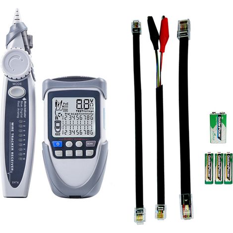 Détecteur De Câbles Et612/et613 – Localisateur De Câbles Sous Tension Avec Écran Lcd, Mesure De Tension De Batterie Poe, Outil Professionnel Pour Électricité