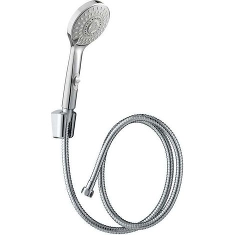 Douche Cindy Trio 5 Strahlen Mit Strahlstopp Und Metallschlauch 1,50 M Wirquin 60720870, Grau