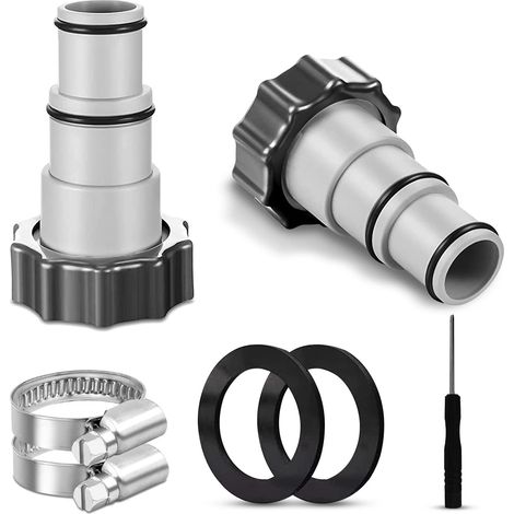Lot 2 Adapter A Für Intex-pools – Ersatzschlauch Für Pumpe – Innengewinde – Anschluss 32/38 Mm