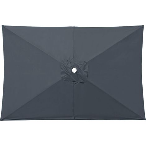 Rechteckige Sonnenschirmbespannung, Ersatzhülle Für Außensonnenschirm, Uv- Und Wasserdichter Gartensonnenschirm, Schutz Vor Sonne Und Regen, Sonnenschirmbespannungsaustausch (2x2 M, Grau)