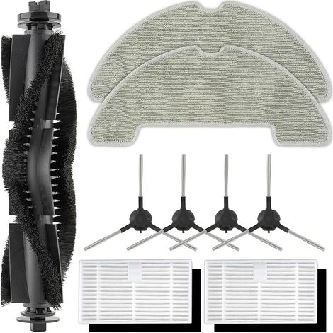 (9-teiliges Set) Ersatzteile Für W11/w9 Saugroboter Vexilar W11/w9, 1 Walzenbürste, 4 Seitenbürsten, 2 Hepa-filter Mit Schaumstofffiltern, 2 Wischpads, Zubehörset
