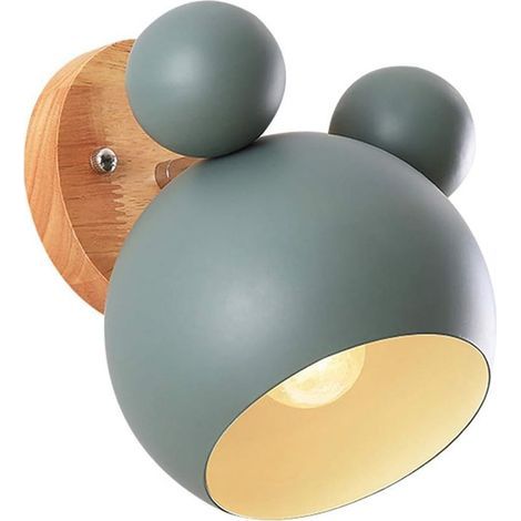 Wandlampe Mit E27-fassung Für Kinderzimmer, Verstellbare Nachttischlampe Aus Eisen Oder Holz, Dekorative Wandbeleuchtung Für Küche, Raum Oder Decke