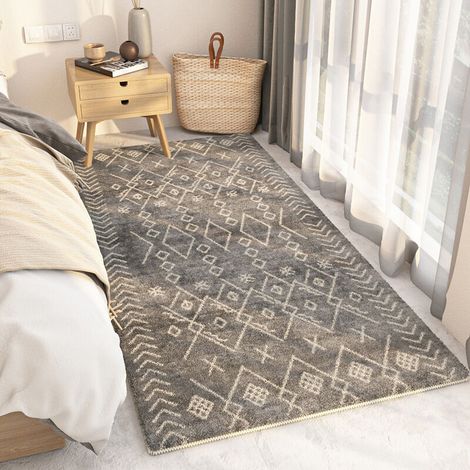 Flauschiger Teppich Mit Kurzem Flor – Keine Fellabgabe – Moderner, Langlebiger Und Rutschfester Türteppich Für Wohnzimmer, Schlafzimmer, Kinderzimmer Und Eingangsbereich – Dekorativ – 80 X 160 Cm