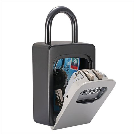 Große Schlüsselbox Mit 4-stelligem Zahlencode, Wandmontierbar, Geeignet Für Haus, Schule, Garage Usw.