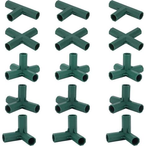 15er-set Gartenrahmenverbinder 16 Mm, 5 Arten Stabiler Halterungen Für Blumenständer Und Gewächshäuser