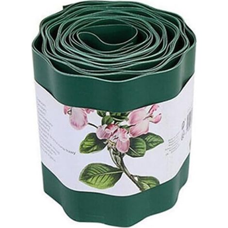 9 Meter Grüne Einfassung Aus Weichem Kunststoff, 10 Cm, 15 Cm, 20 Cm Hoch, Rasenkante Zum Trennen Von Rasen Und Blumenbeeten (15 Cm X 9 M)