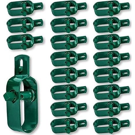 20 Stück Drahtspanner 95 Mm, Zaunspanner, Stacheldrahtspanner, Seilspannverbinder-set Für Spanndraht (grün)