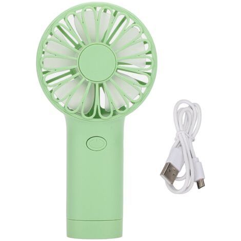 Tragbarer Grüner Ventilator, Batteriebetrieben, Über Usb Wiederaufladbar, Klein Für Reisen, Picknick, Büro