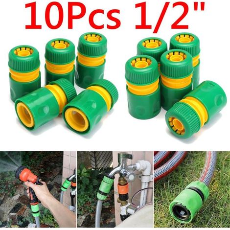 10 Schnellkupplungen Garten 1/2" – Verbindungsadapter Für Bewässerung