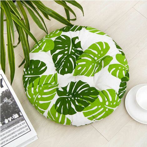 4 Sitzkissen 40x40 Cm, Stuhlkissen Für Innen- Und Außenbereich – Gartenmöbeldekoration Stuhlkissen. (rund,c)