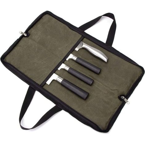 Kochmesser-tasche Messerhalter Leer Messertasche Für Arbeit Camping Wandern Picknick (tasche Ohne Messer) Grün