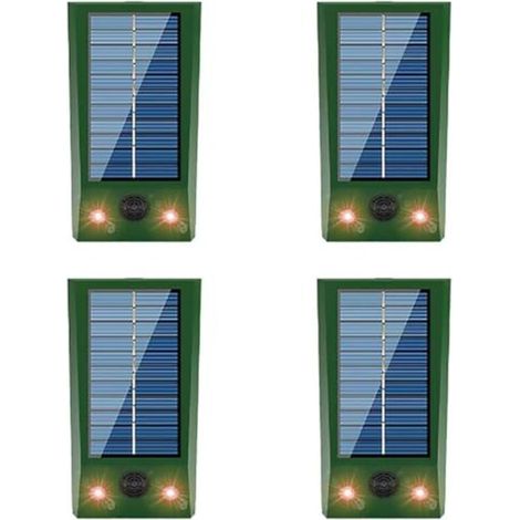 Solar-tierabwehr 4x Für Katzen, Hunde, Vögel, Eichhörnchen, Waschbären, Kaninchen, Füchse, Hirsche Usw. Mit Bewegungsmelder Und Led