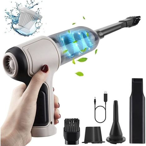 Mini Kabelloser Tragbarer Staubsauger 120 W [mit 3 Filtern]