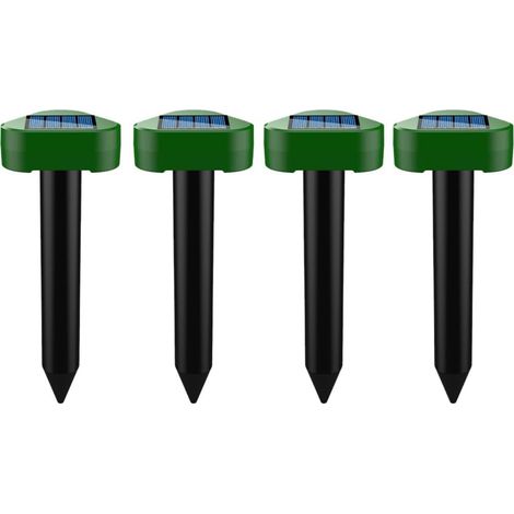 4x Solarbetriebene Ultraschall-vertreiber Ip56 – Maulwurfsabwehr – Ultraschall-vertreiber – Maulwurfsschutz – Für Außenbereich – Rasen, Gartenhof – Dreieck