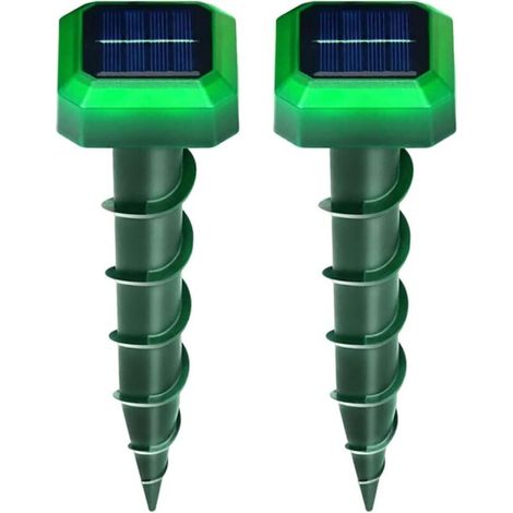 Ultraschall-maulwurf-vertreiber, 2 Stück Solar-maulwurfschreck, Stiller Maulwurfsschutz Für Rasen, Garten, Beet