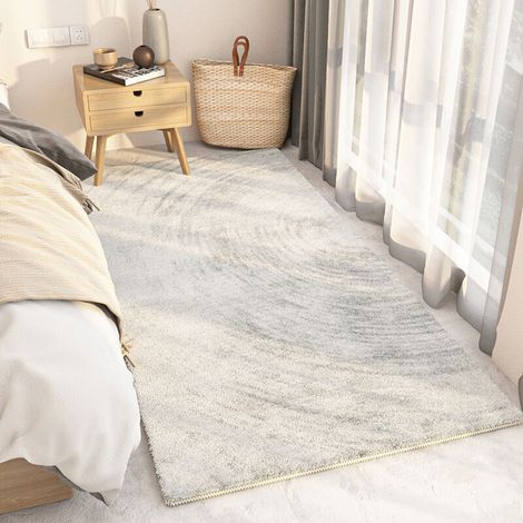 Nachttischdecke Monanga, Shaggy Kurzflor Teppich, Fusselfrei, Flauschig, Moderner Teppich, Langlebig, Rutschfest, Türmatte Für Wohnzimmer, Schlafzimmer, Kinderzimmer, Flur, Deko-d, 50x160cm
