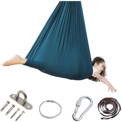 Therapeutische Sinnesschaukel Für Kinder, Innen-außen-kinderhammock Mit 360°, Elastische Schaukeltherapie, Umarmender Hängesessel (himmelblau)