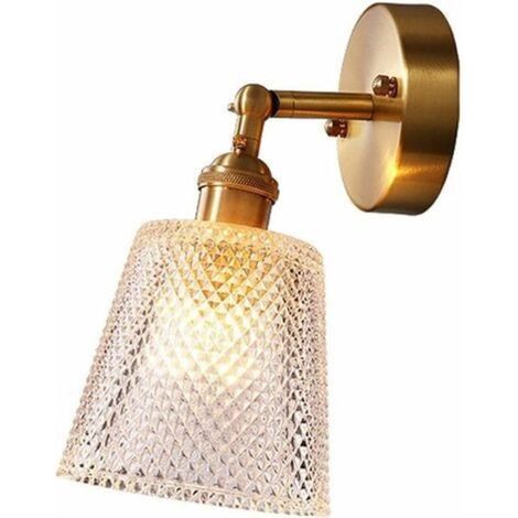 Moderne Wandlampe Aus Messing Mit Kugelförmigem Schirm Aus Glas Und Kupfer, Für Wohnzimmer, Badezimmer, Restaurants, Nachttische, Leselampen, Inneneinrichtung, Spiegel, Akzentbeleuchtung — Fassung