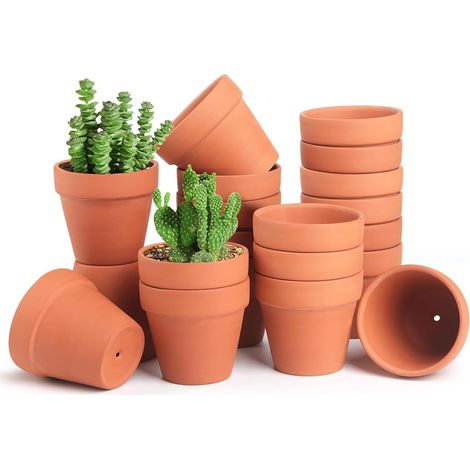 20 Stück Blumentöpfe Aus Terrakotta 4,5 Cm, Kleine Terrakotta-töpfe Mit Abflussloch, Blumentöpfe Mit Graffiti-malerei, Für Außenbereich, Innenbereich, Pflanzen Garten Balkon Dekoration