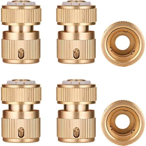 4 Stück Messing-schnellkupplung Für Gartenschlauch 1/2" Wasserrohrverbinder Wasserleitungsdurchgangsvorrichtung