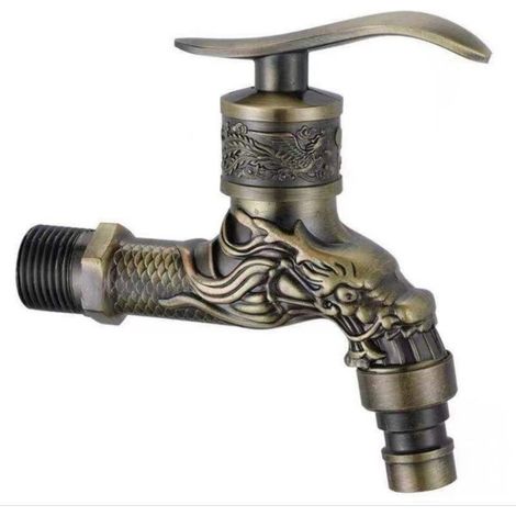 Außengarten-armatur, Balkon- Und Waschmaschinen-wasserhahn, Mop-wasserhahn Im Vintage-stil Aus Zinklegierung Mit 1/2"-anschluss (alt)