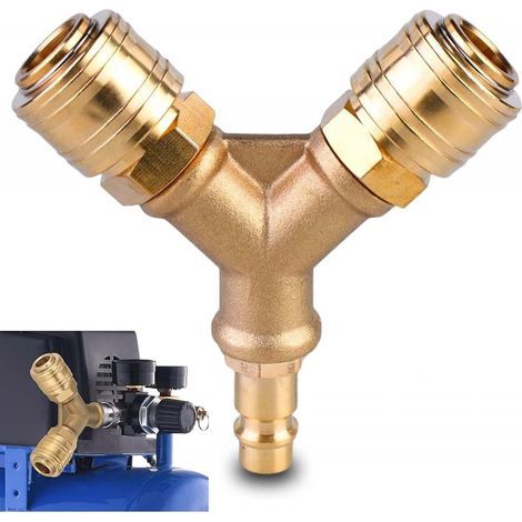 Druckluft-anschlussleitungen, 1/4-zoll-druckluftverbinder, Verteiler Aus Messing Für Druckluft, Y-verteiler Für Druckluft, Rostfreies Messing, Sofort Einsatzbereit