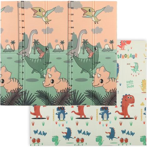Babyspieldecke 196 X 176 X 1,5 Cm, Faltbar, Beidseitig, Mehrfarbig