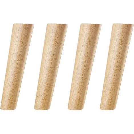 25 Cm Holzfarbe, Schräg, Konisch, Zuverlässige Holzmöbel, Schrankbeine, Sofafüße Mit Schrauben Und Filzpolster