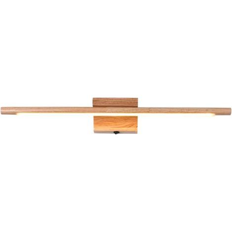 Wandlampe Für Das Badezimmer Aus Holz, 60 Cm – Led-beleuchtung Mit Schutzklasse Ip44 – Moderne Leuchte Für Schminken Und Pflege – Einfache Installation