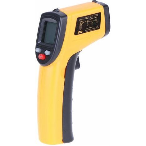 Infrarot-thermometer, Digitales Industriestrahlpistolen-thermometer Mit Laser, Berührungslos, Mit Hintergrundbeleuchtung, -50–380 °c, Nicht Für Menschen Geeignet, Ohne Batterie, Orange