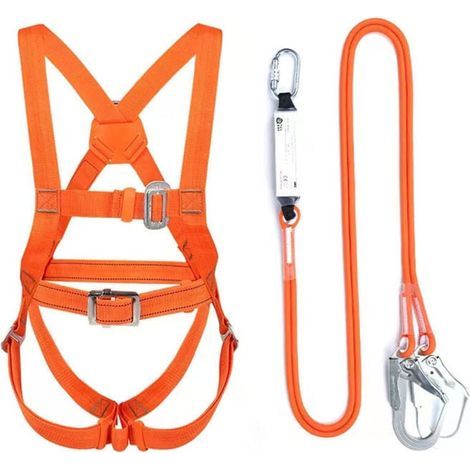 Harnais De Sécurité Intégral À Double Corde – Taille Réglable 80-140 Cm – Norme En353/en361/en795 – Capacité 2200 Kg