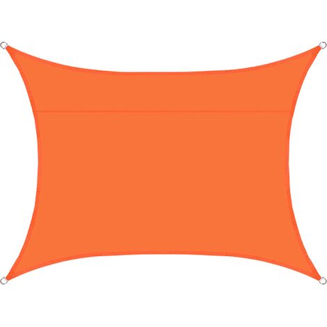S-giant Rechteckiger Sonnenschutz, Wasserdicht, 98% Uv-schutz, Für Außenbereich, Hof, Terrasse, Garten Und Parkplatz (farbe Orange, 3x5 M)