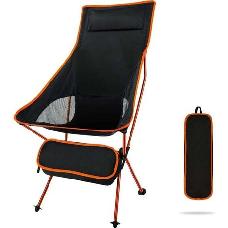 Faltbare Campingstühle, Leicht Und Tragbar Mit Tragetasche Für Outdoor, Angeln, Wandern, Strand, Picknicks (orange)