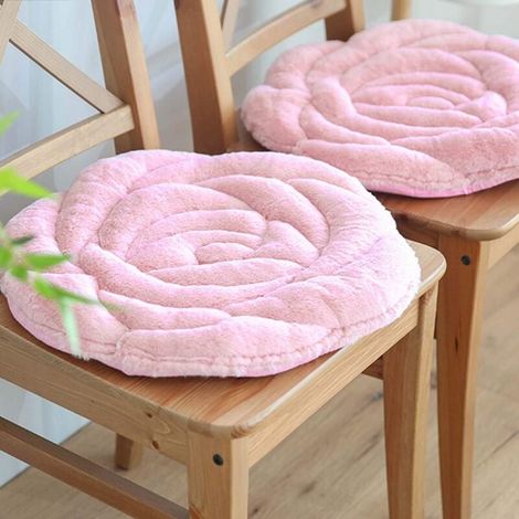 Rose: Zwei Kissen Aus Rosa Samt, Weich Und Bequem, Rutschfest, Geeignet Für Zuhause, Büro, Sofa, Parkettböden, 45 Cm