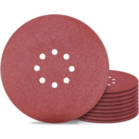 225 Mm Schleifscheibe 8-loch Sandpapier Körnung 120 Für Wandschleifer 10 Stück