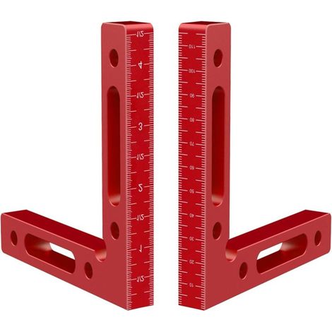 2 Stück Aluminium-winkelanschlag 90 Grad, 12cm X 12cm Rechtwinkliger Clip Für Holzarbeit, Werkzeuge Für Bilderrahmen, Quadratische Montage, Schranklade