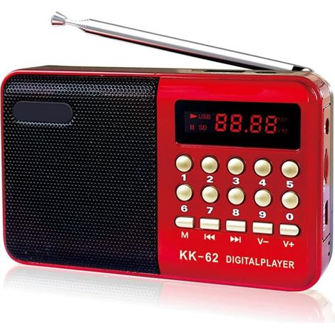 Multifunktionaler Digitaler Ukw-radio, Multimedia-lautsprecher, Mp3-musikplayer, Tf-karten-unterstützung, Usb-stick, Display, Geschenk Für Ältere Menschen