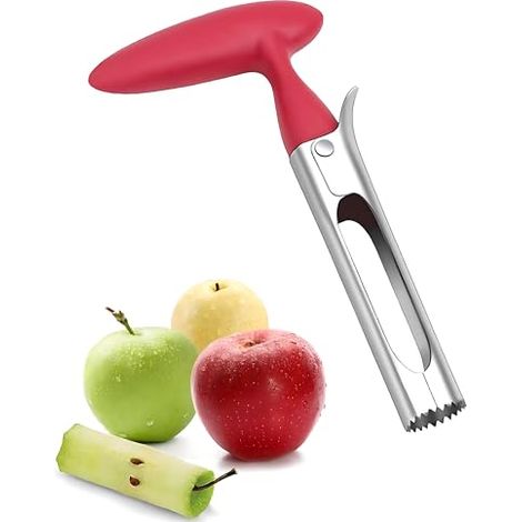 Apelausstecher, Edelstahl-apelausstecher Mit Gezackter Klinge Für Küche Und Haushalt, Obst Und Gemüse (rot)