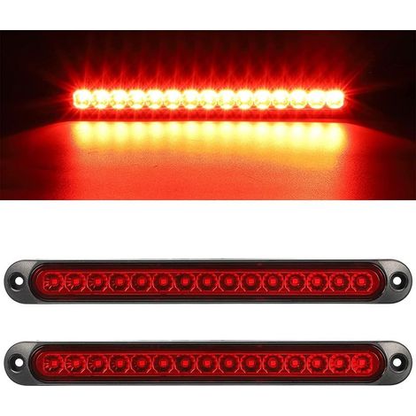 Lot 2 Bremslichter Für Anhänger 12-24v 15led – Wasserdicht – Fahr-, Positionslichter – Für Lkw, Wohnmobile, Utv, Atv