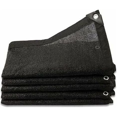 1 Stück, Schwarz, Schattennetz 8 Nadeln Schatten 80% Dichtes Verstärktes Beschattungsgewebe, Winddichtes Netz Für Gewächshaus Mit Ösen, Zum Abdecken Von Pflanzen/gewächshaus/garten/pergola (3x5m)